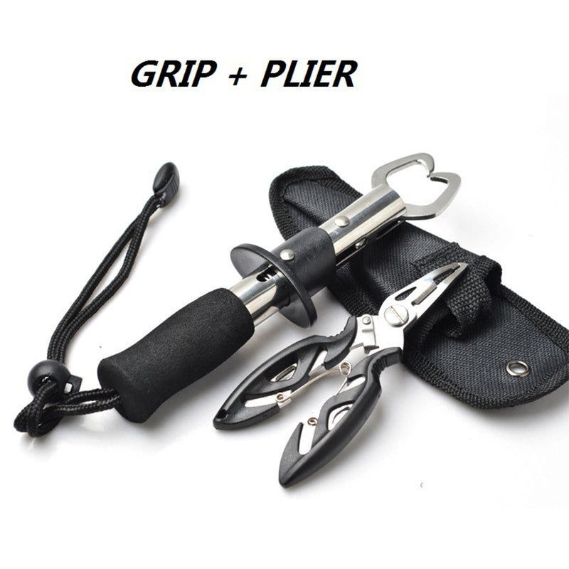 Cutter Plier Scissor Fish Gripper Plier Set Nipper Pincer Snip Fishing Lure Lipgrip Accessory Tool Clip Clamp Grabber Trigger
