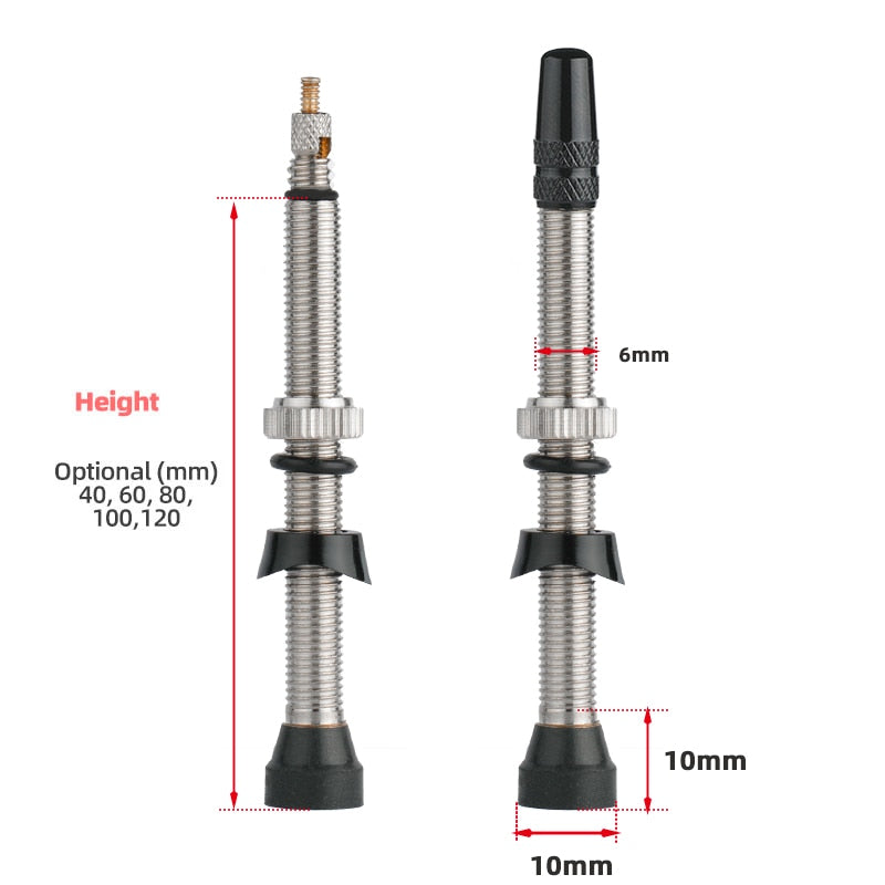 Brass or Alloy Stem Bicycle F/V Presta Tubeless Tire Valve Road Bike MTB Nipple