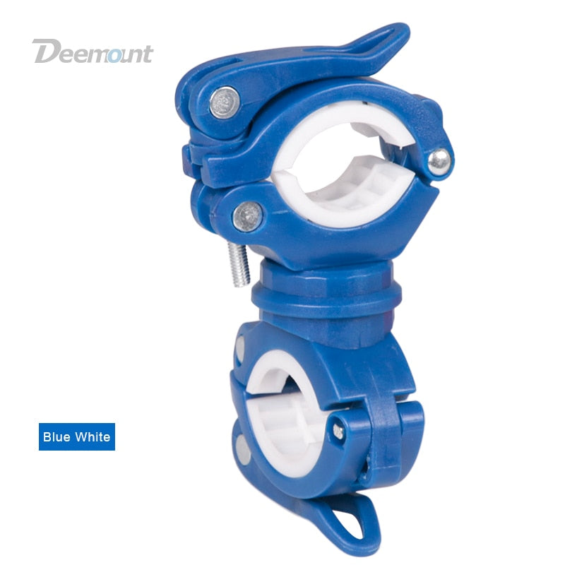 Deemount Bicycle Light Bracket Bike Lamp Holder LED Torch Headlight Pump Stand Quick Release Mount