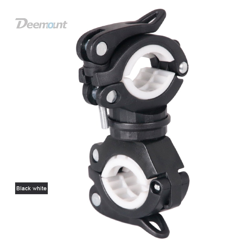 Deemount Bicycle Light Bracket Bike Lamp Holder LED Torch Headlight Pump Stand Quick Release Mount