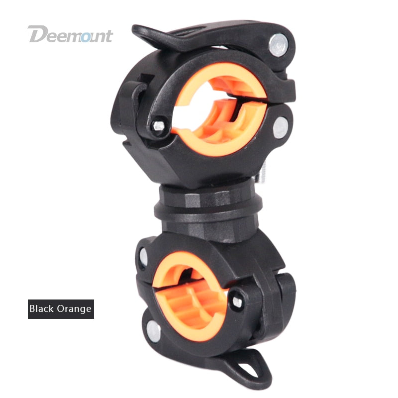 Deemount Bicycle Light Bracket Bike Lamp Holder LED Torch Headlight Pump Stand Quick Release Mount