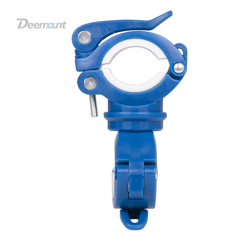 Deemount Bicycle Light Bracket Bike Lamp Holder LED Torch Headlight Pump Stand Quick Release Mount