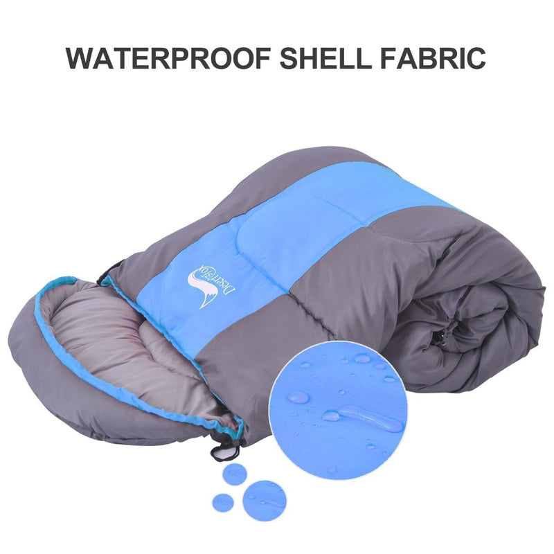 Desert & Fox Camping Sleeping Bag, Lightweight 4 Season Warm & Cold Envelope Backpacking Sleeping