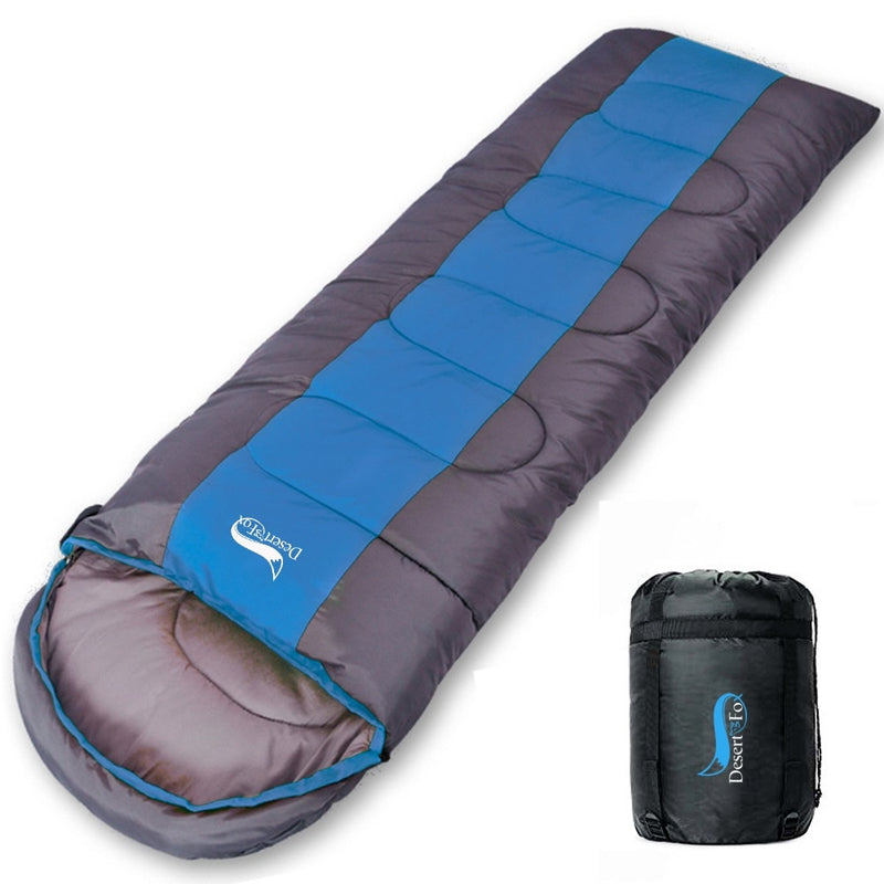 Desert & Fox Camping Sleeping Bag, Lightweight 4 Season Warm & Cold Envelope Backpacking Sleeping