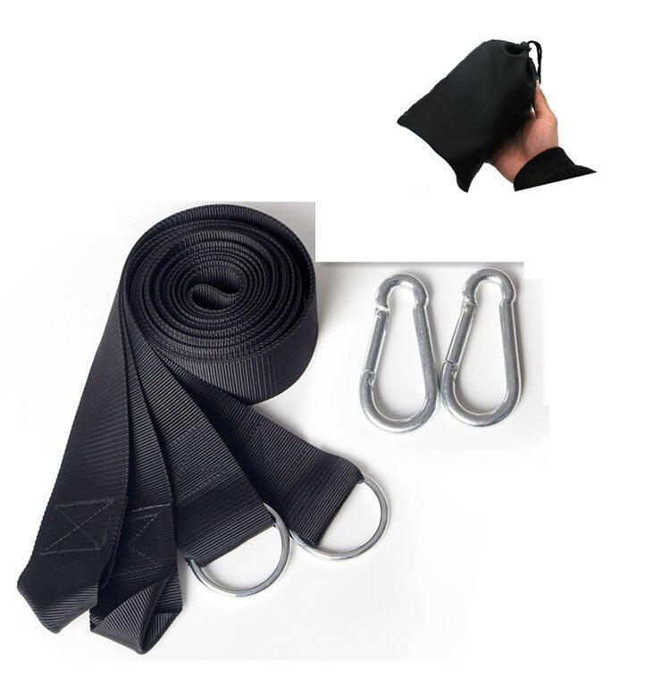 Essential Can Hold 200kg OutDoor Camping Hiking Hammock Hanging Belt Hammock Strap Rope with Metal
