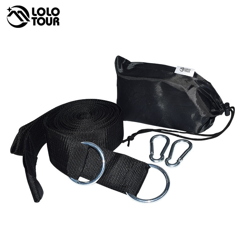 Essential Can Hold 200kg OutDoor Camping Hiking Hammock Hanging Belt Hammock Strap Rope with Metal