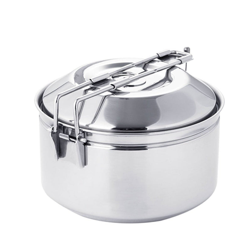 Antarcti Stainless Steel Cooking Pot Outdoor Foldable Camping Cookware S304 1L 402g