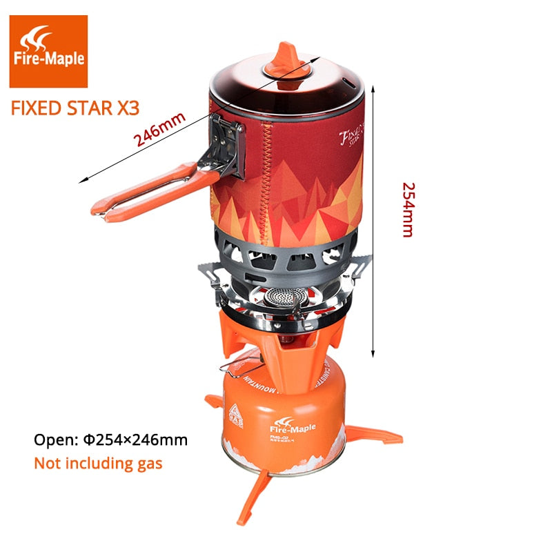 Fire Maple Camping Gas Burners Outdoor Backpacking Cooking System 2200W 0.8L 600g With piezo