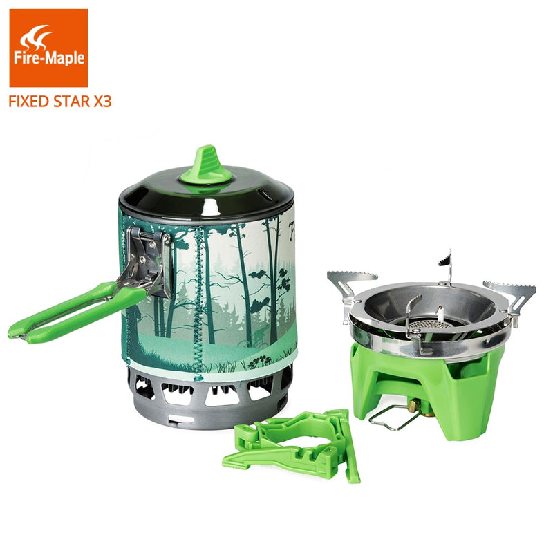 Fire Maple Camping Gas Burners Outdoor Backpacking Cooking System 2200W 0.8L 600g With piezo