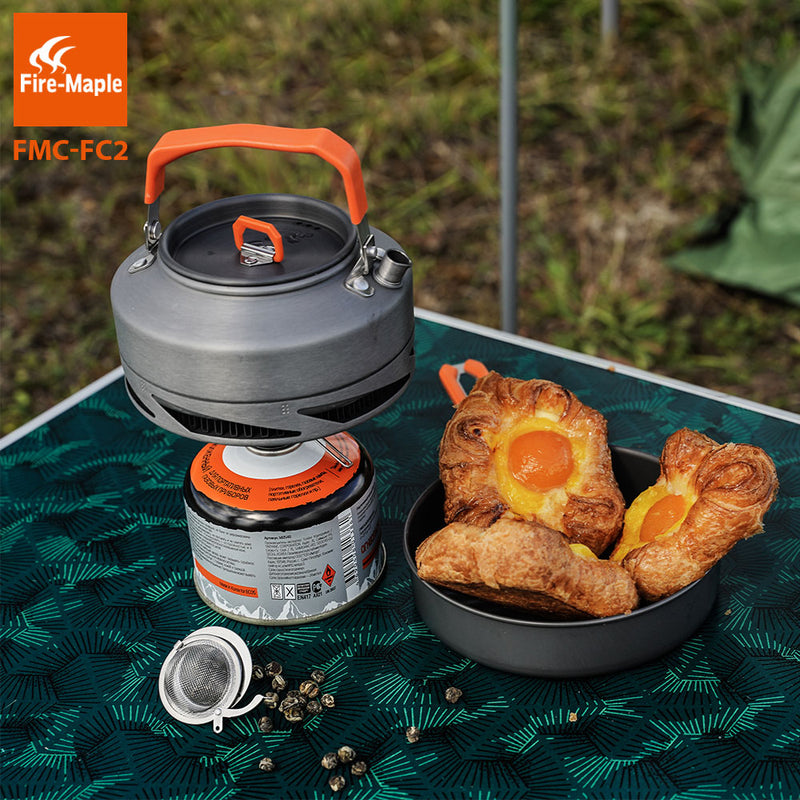 Fire Maple Camping Utensils Dishes Cookware Set Picnic Hiking Heat Exchanger Pot Kettle FMC-FC2