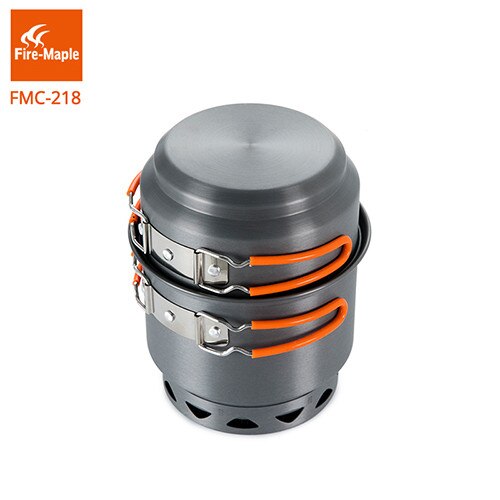 Cooking Cookware Pots Set Outdoor Camping Foldable Heat Exchanger Aluminum for 2-3 Persons FMC-218