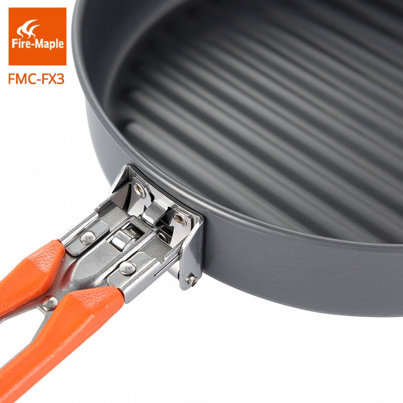 Feast Vulcan Portable Hard Aluminium Alloy 0.9L Frying Pan Foldable Handle FMC-FX3