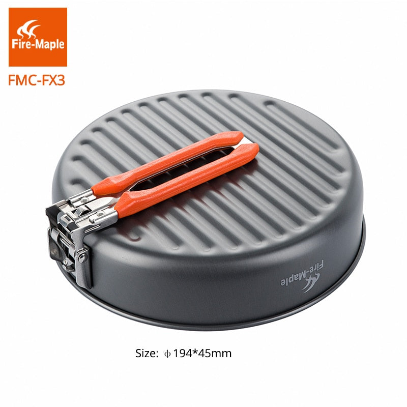 Feast Vulcan Portable Hard Aluminium Alloy 0.9L Frying Pan Foldable Handle FMC-FX3