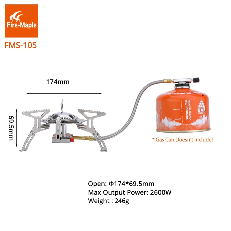 Fire Maple Gas Burners Gas Stove Outdoor Portable Compact Split Light Cooker FMS-105 2600W Camping