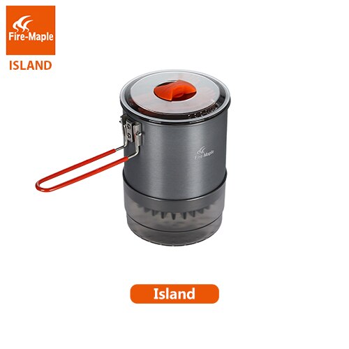 Island Steamer Kit Outdoor Cooking Set Windproof Heat Exchanger Camping Cookware Dishes