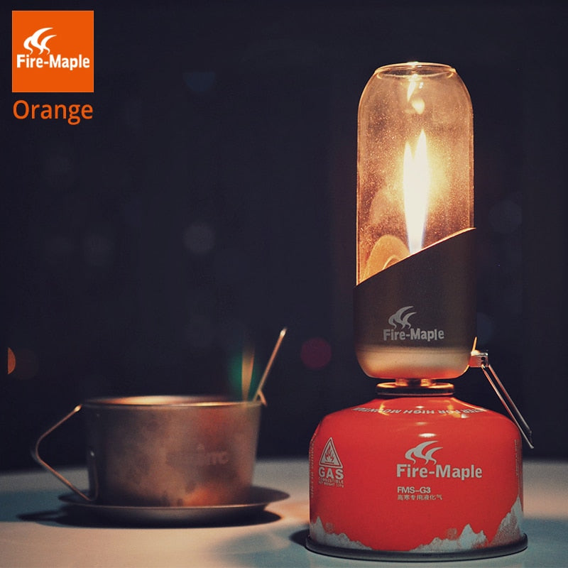 Orange Gas Lantern Outdoor Propane Isobutane Fuel Lights for Camping Gas Lamp