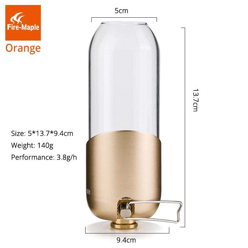 Orange Gas Lantern Outdoor Propane Isobutane Fuel Lights for Camping Gas Lamp