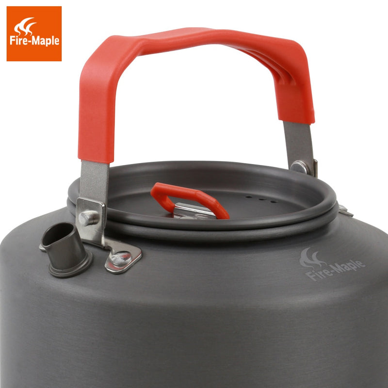 Outdoor Camping Kettle Coffee Tea Pot Camping Tools with Heat Proof Handle Tea-strainer 1.5L FMC-T4