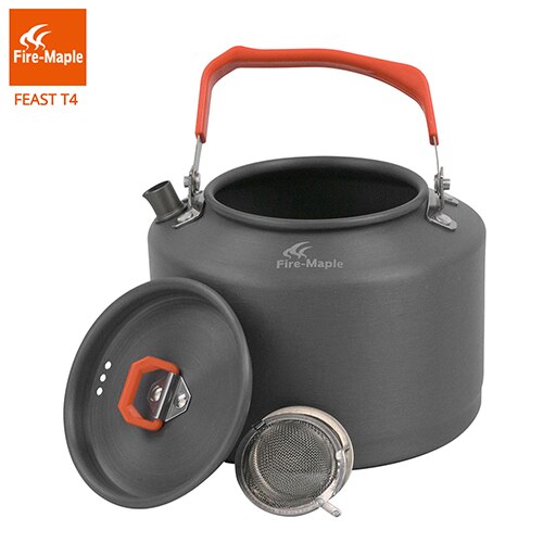 Outdoor Camping Kettle Coffee Tea Pot Camping Tools with Heat Proof Handle Tea-strainer 1.5L FMC-T4