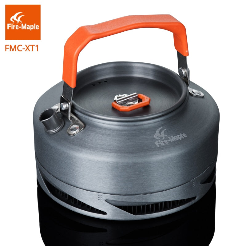 Outdoor Heat Exchange Kettle Coffee Tea Pot 0.8L with Heat Proof Handle Tea Filter FMC-XT1