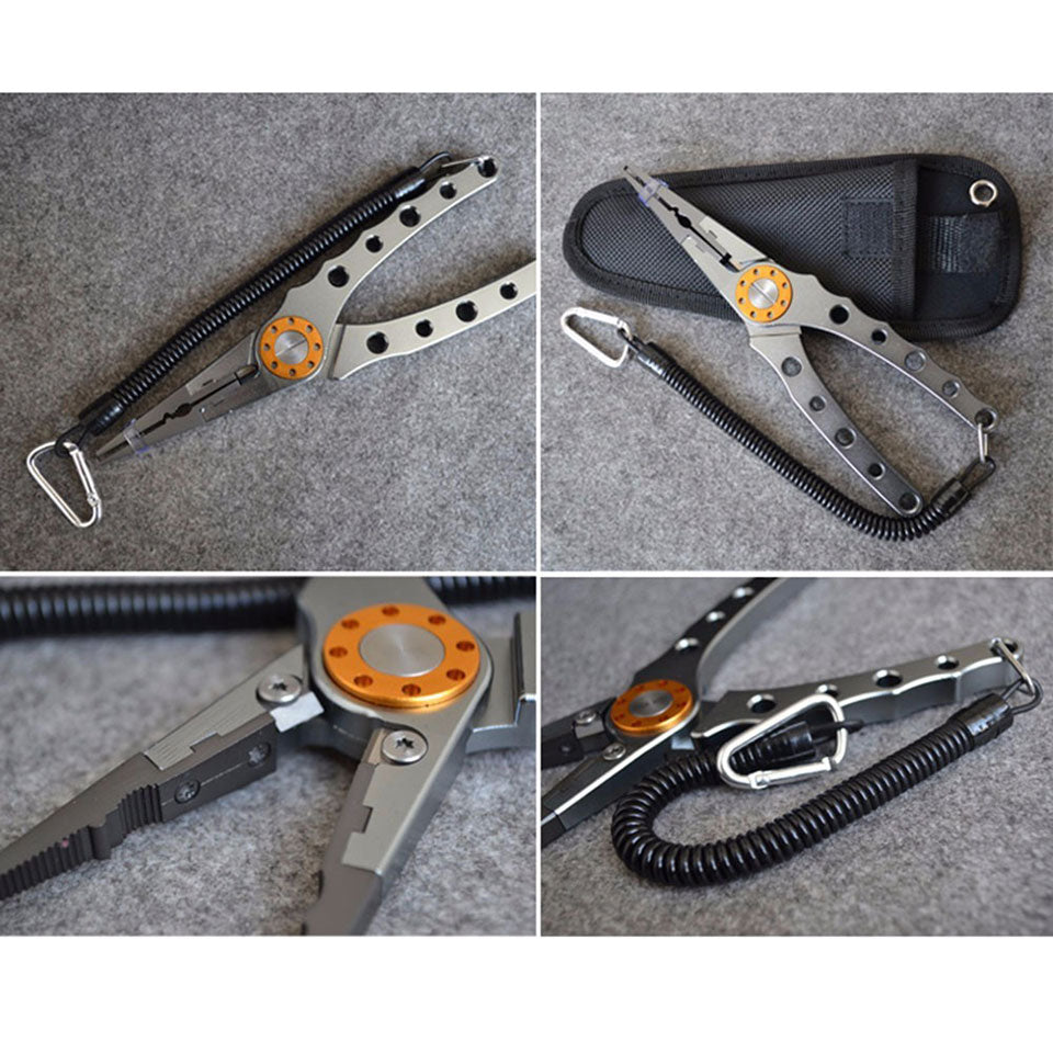 Fishing Pliers Aluminum Alloy scissors Hook Remover 150g 20CM Fishing Tools Line Cutter Multifunctional Knot Fishing Equipment