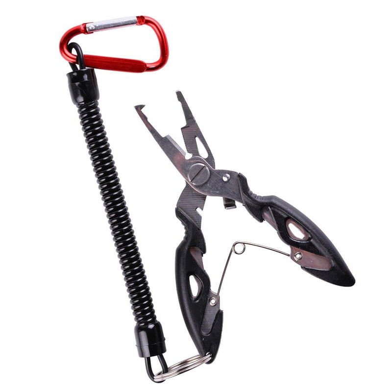 Fishing Pliers Fish Line Cutter Scissors Mini Fish Hook Remover Multifunction Tools Black Beak Jaw