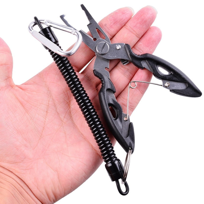 Fishing Pliers Fish Line Cutter Scissors Mini Fish Hook Remover Multifunction Tools Black Beak Jaw