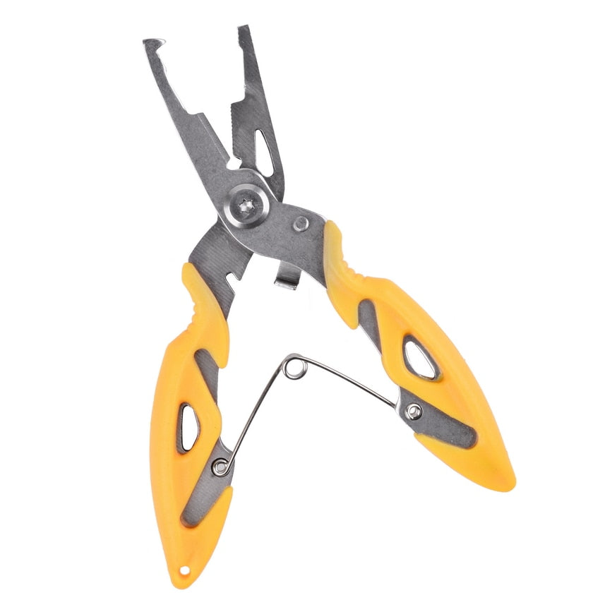 Fishing Pliers Fish Line Cutter Scissors Mini Fish Hook Remover Multifunction Tools Black Beak Jaw