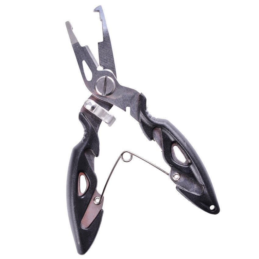 Fishing Pliers Fish Line Cutter Scissors Mini Fish Hook Remover Multifunction Tools Black Beak Jaw