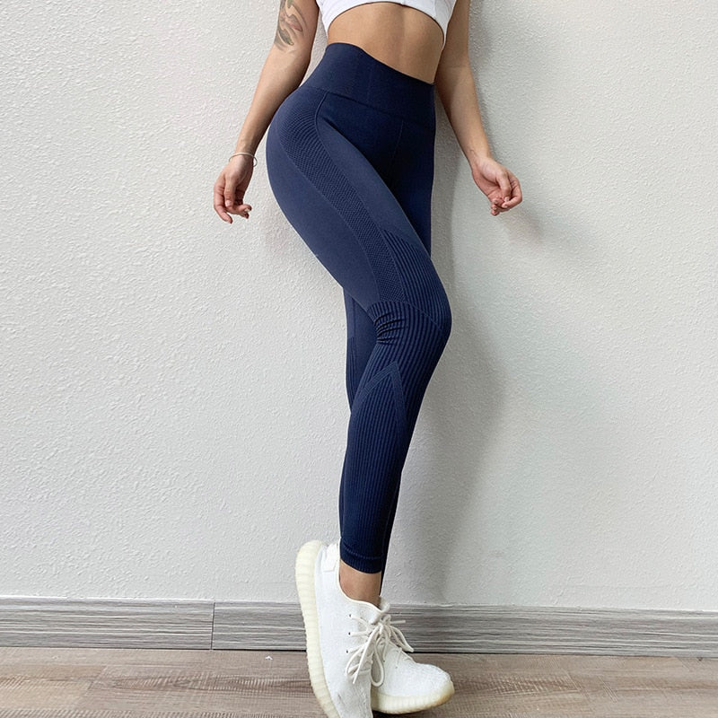Fitness High Waist Legging Tummy Control Seamless Energy Gymwear Workout Running Activewear Yoga