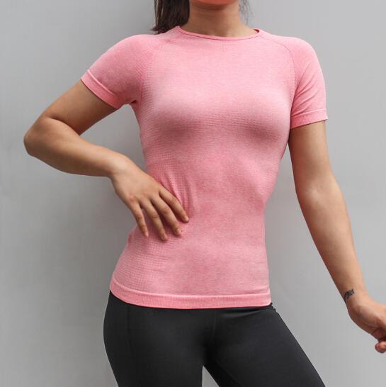 Fitness Women Seamless Sport Shirt Sports Wear For Women Gym Running Top Short Sleeve Yoga Workout