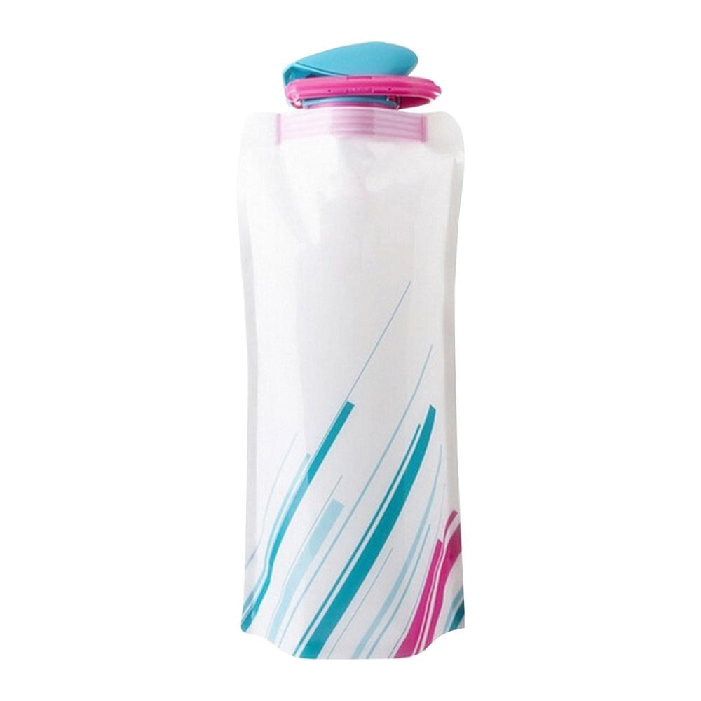 Foldable Water Bottle Outdoor Hiking Camping PE Water Bag Soft Flask Squeeze Portable