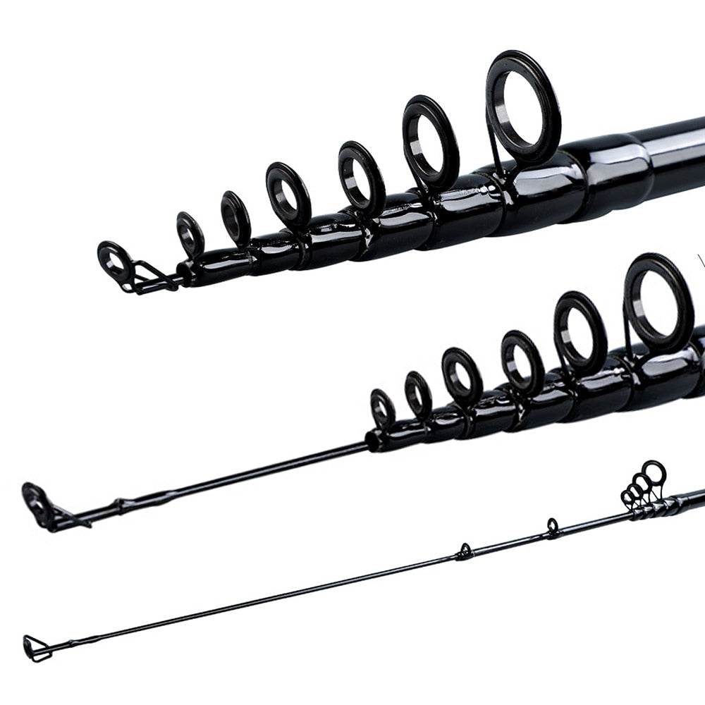 GHOTDA Telescopic Lure Fishing Rod 1.6/1.8/2.1/2.4 M Ultralight Carbon Fiber Spinning Fishing Rod Lure weight 10-30 G