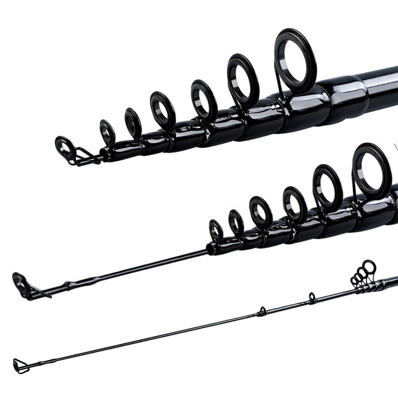 GHOTDA Telescopic Lure Fishing Rod 1.6/1.8/2.1/2.4 M Ultralight Carbon Fiber Spinning Fishing Rod Lure weight 10-30 G