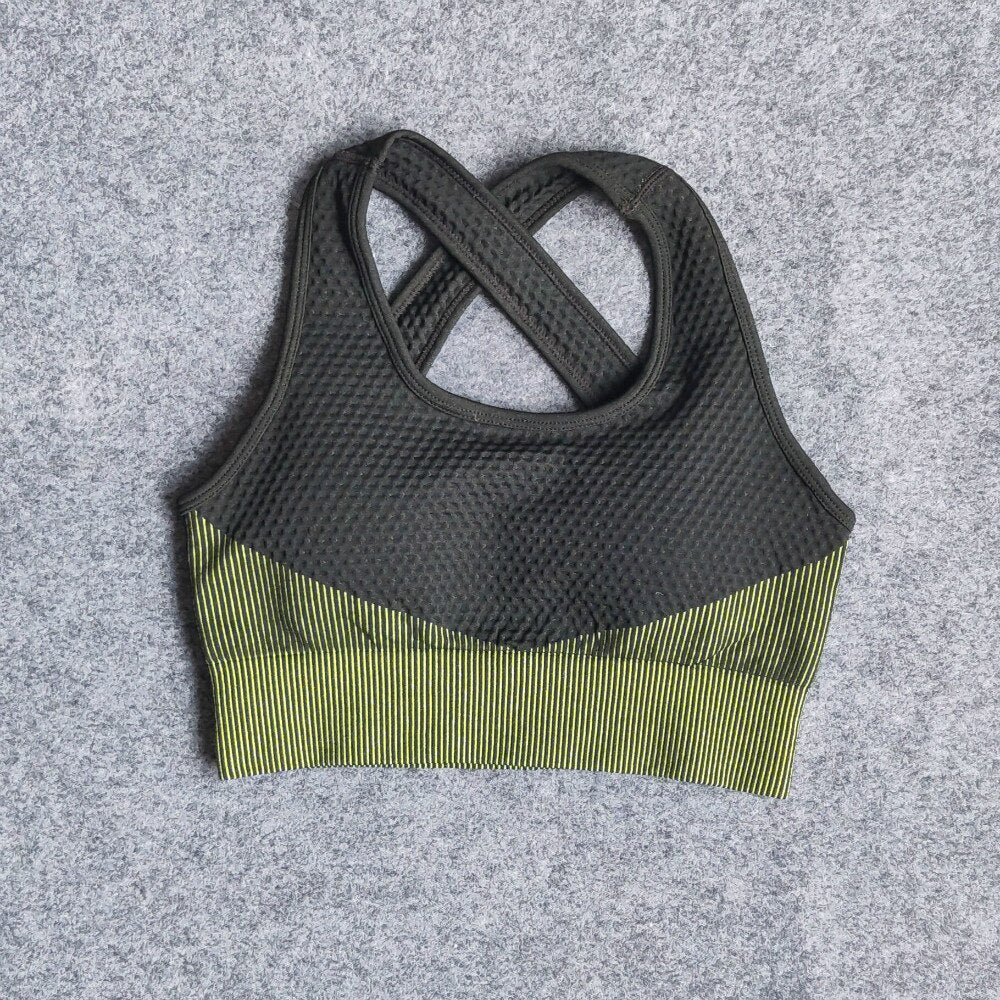 GUTASHYE Sport Suit Woman Seamless Running Tracksuit Sportswear Gym Crop Top Yoga Pant Fitness