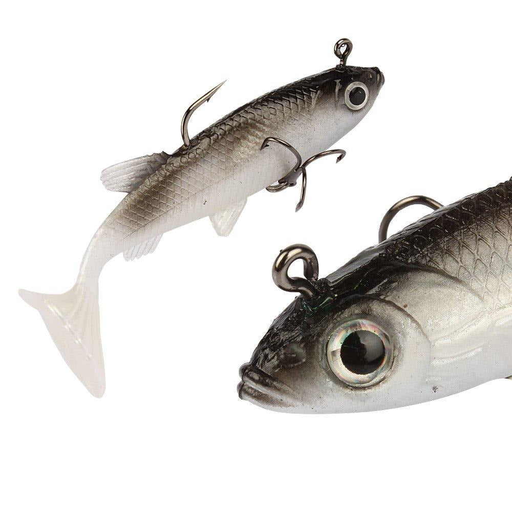 Goture 5 Pieces Soft Fishing Lure Wobbler Swimbait Silicone Isca Artificial Bait Carp Fishing Lead Jig Fish Pesca 13g/8.5cm