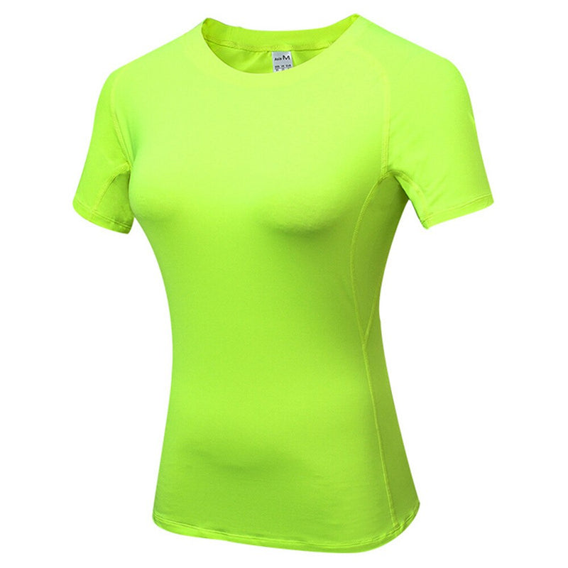 Gym T shirt Compression Tights Women's Sport T-shirt Dry Quick Running Short Sleeve T-shirts Fitness