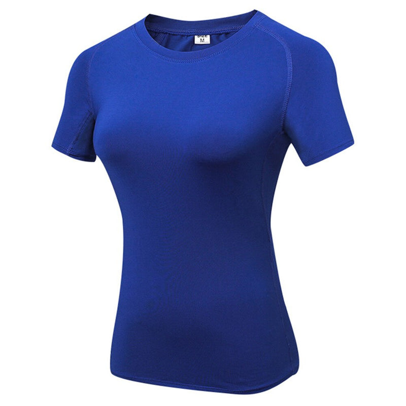 Gym T shirt Compression Tights Women's Sport T-shirt Dry Quick Running