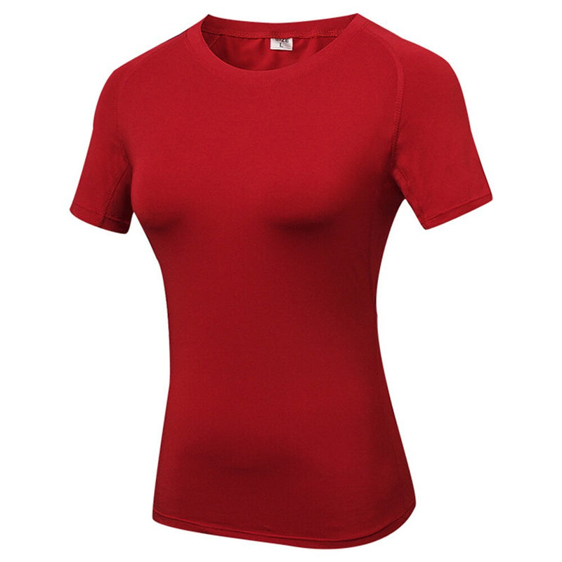 Gym T shirt Compression Tights Women's Sport T-shirt Dry Quick Running Short Sleeve T-shirts Fitness