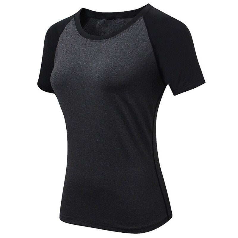 Gym T shirt Compression Tights Women's Sport T-shirt Dry Quick Running Short Sleeve T-shirts Fitness