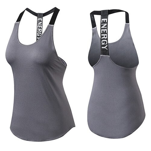 Gym Top Black Sleeveless Yoga Top Gym Women Shirt Fitness T-Shirts Dry Workout Tops Sports Tops