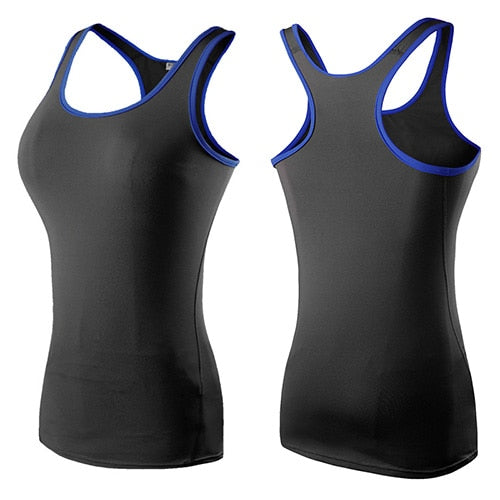 Gym Top Black Sleeveless Yoga Top Gym Women Shirt Fitness T-Shirts Dry Workout Tops Sports Tops