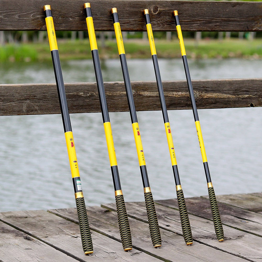 Carp Fishing Rod Feeder Hard FRP Carbon Fiber Portable Durable Ultra Light Telescopic Travel Pole