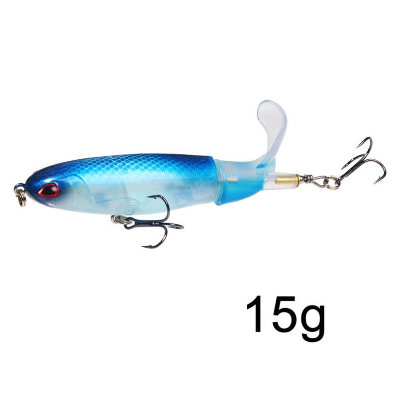 1PCS Whopper Popper 10cm/14cm Topwater Fishing Lure Artificial Bait Hard Plopper Soft Rotating Tail