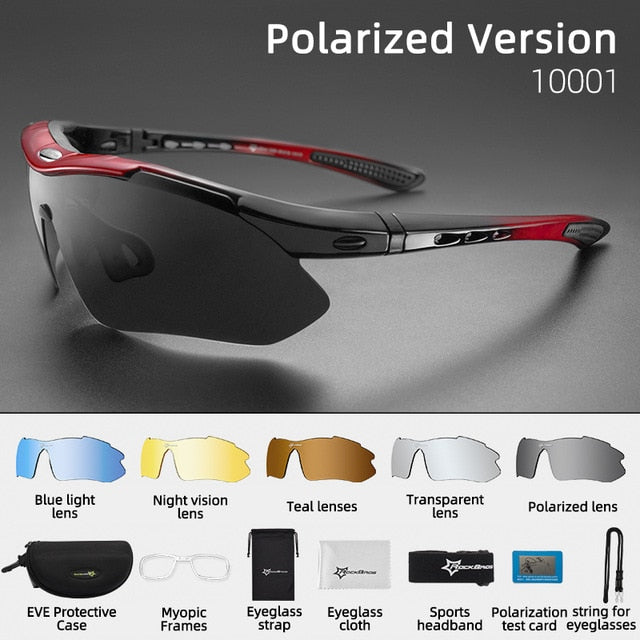 ROCKBROS Cycling Glasses Polarized Sport Bike UV400 Bike Glasses Goggles Running Sunglasses