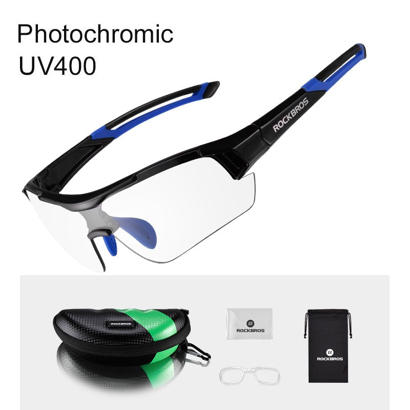 ROCKBROS Photochromic Cycling Glasses Bicycle UV400 Sports Eyewear Ultralight Riding Sunglasses