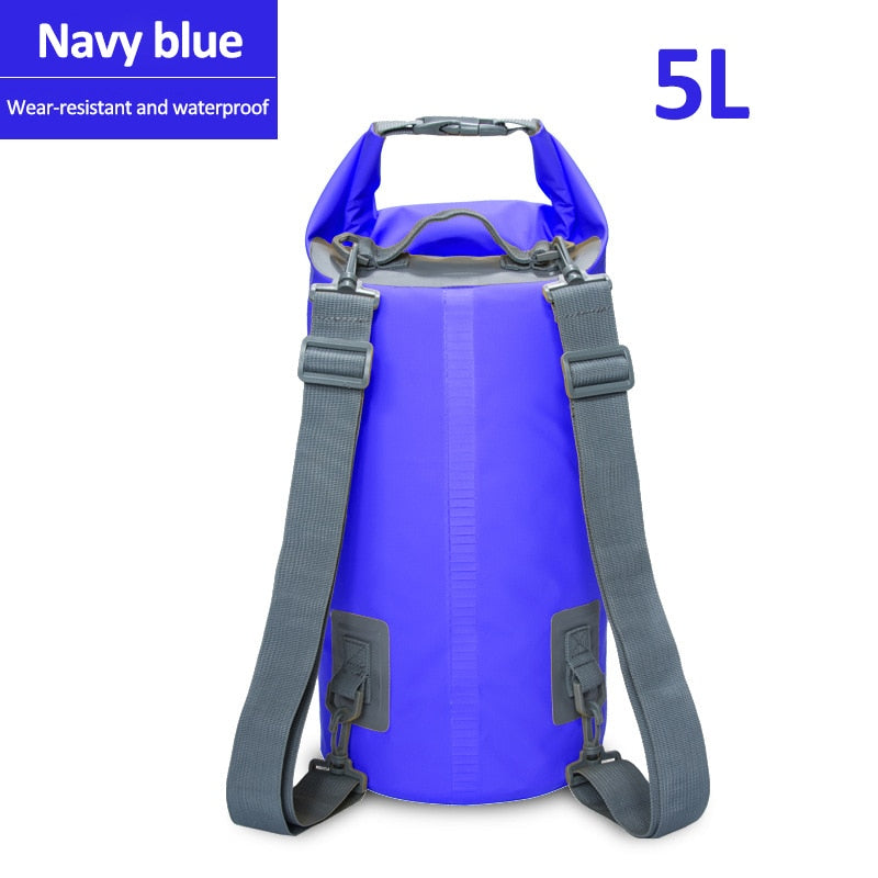 5L/15/30L Outdoor PVC Waterproof Dry Backpack Water Floating Bag Roll Top Sack