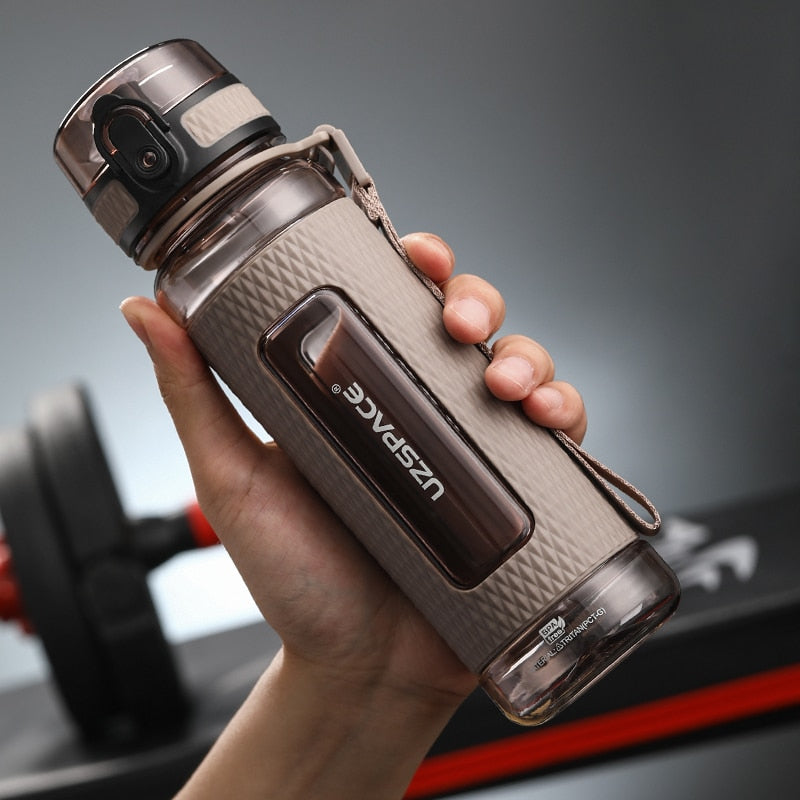 UZSPACE Sport Water Bottles BPA Free Portable Gym Anti-fall Leak-proof Large Capacity Fitness Kettle