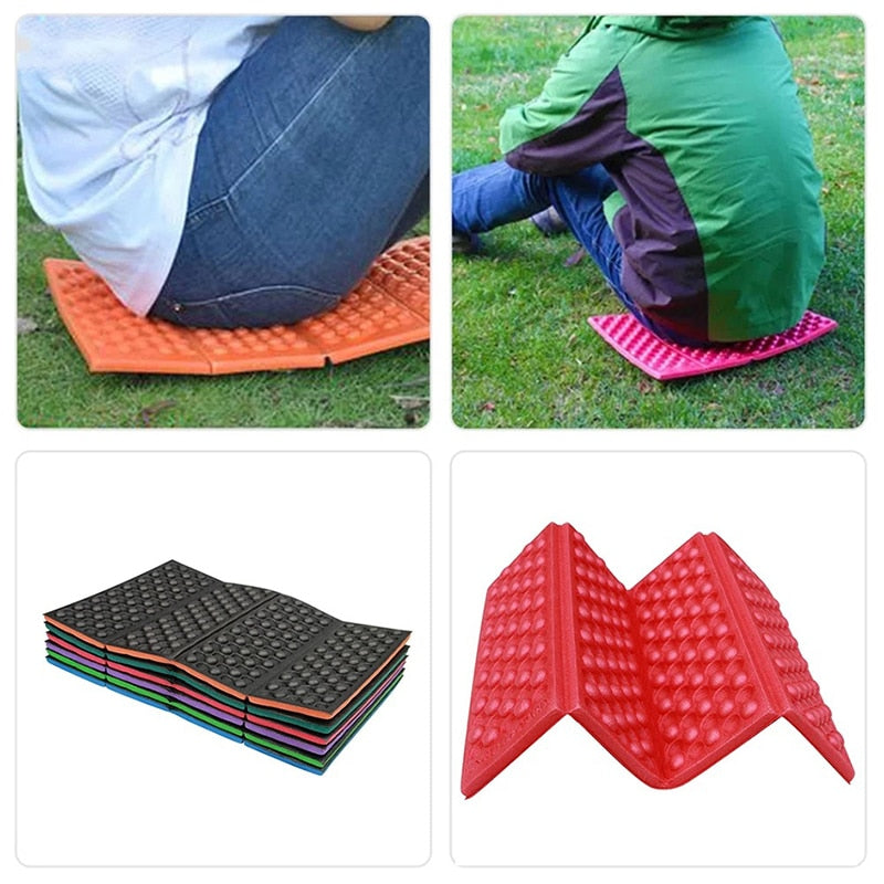 4-Zone Folding Camping Mat XPE Foam Pad Moisture-proof Elasticity Cushion Outdoor Seat