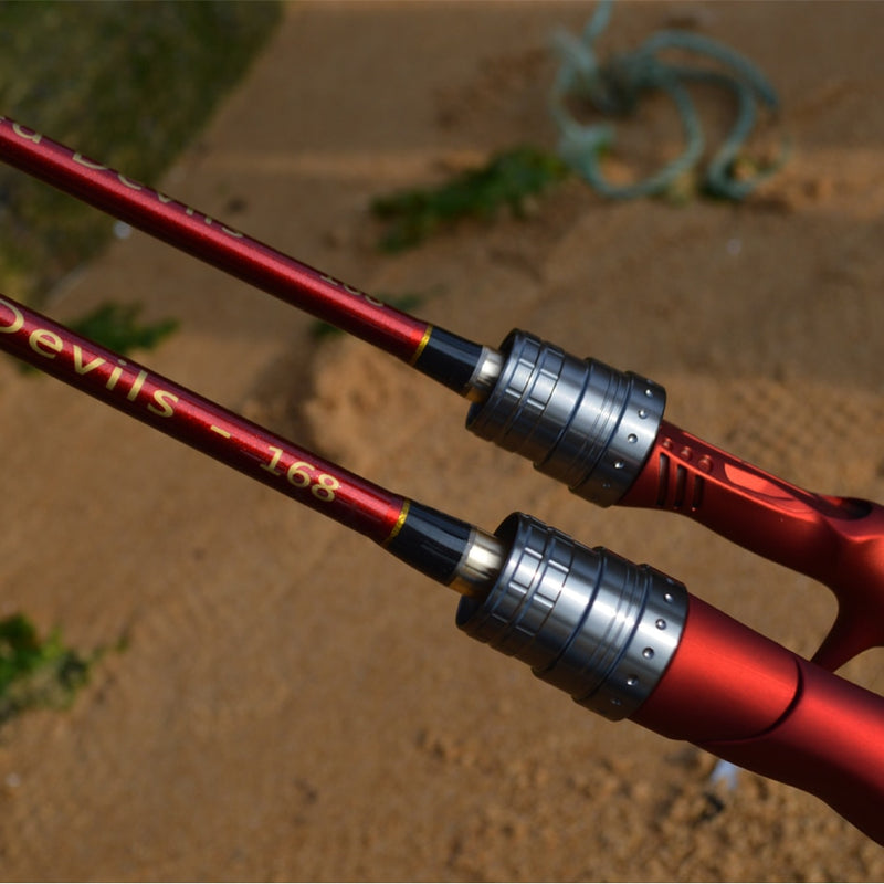 1.68m 1.8m 1.98m Light Jigging Squid Fishing Rod Spinning Lure Max 120g 2 Sections M Titanium Tip
